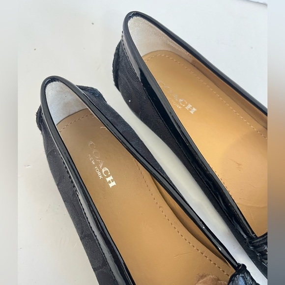Coach Frida Black Signature Logo Loafer Size 7.5 - Picture 9 of 11